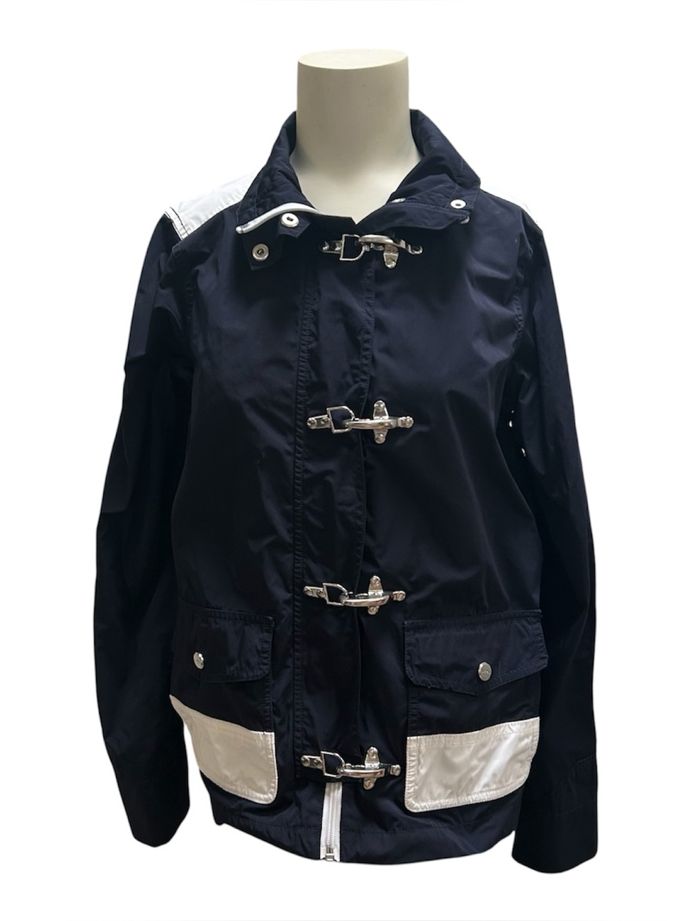 Lauren Active Ralph Lauren Wind Breaker Jacket Womens Small Navy Blue White